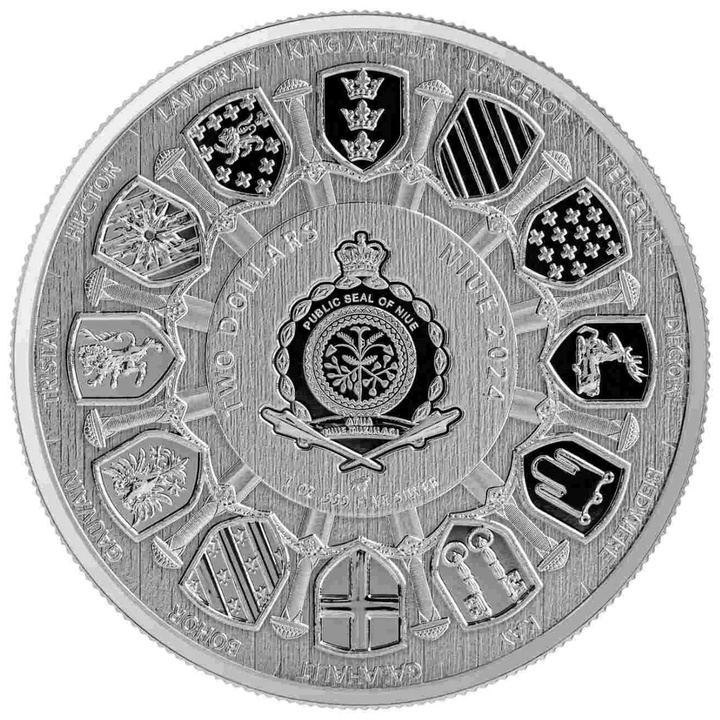 Niue: Camelot – Sir Lancelot 1 onza de plata 2024 Matte Proof Special Blister