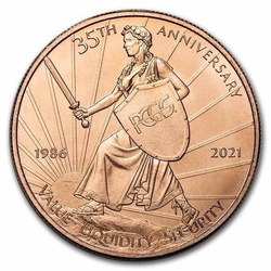 35th Anniversary PCGS 1 oz Copper 2021