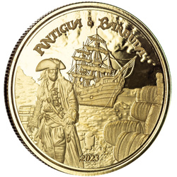 Antigua & Barbuda: Rum Runner 1 oz Gold 2023 Proof