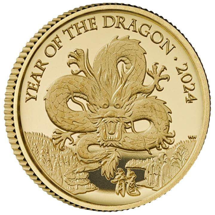 Royal Mint Lunar: Year of the Dragon 1/40 oz Gold 2024 Proof