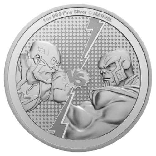 Niue: Marvel - Captain America vs. Thanos 1 oz Silver 2025