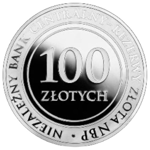 Monnaie en argent Banque centrale indépendante - Réserves d'or de la NBP 100 zlotys Argent 2026 Proof Étui/Dossier (monnaie de forme cylindrique)