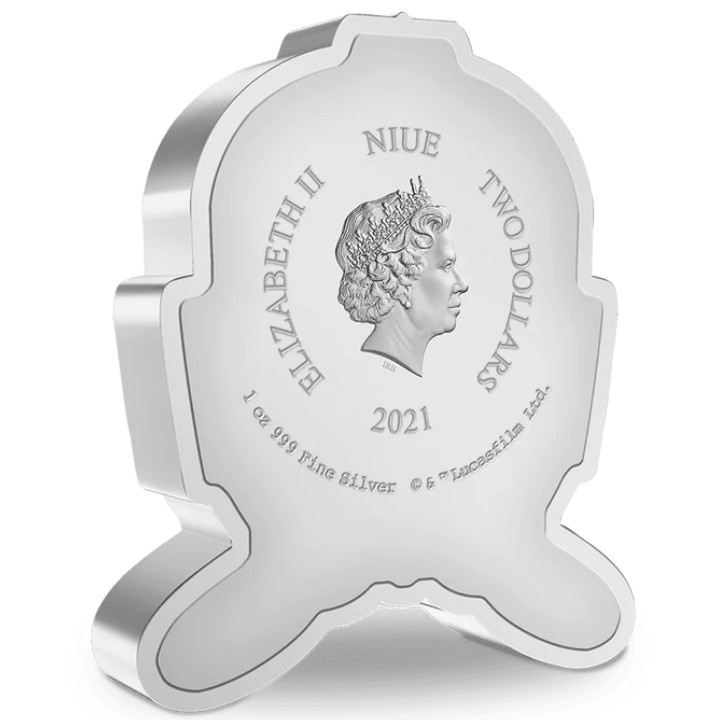 Niue: Star Wars Los Rostros del Imperio - Piloto de caza imperial TIE coloreado 1 oz Plata 2021 Proof