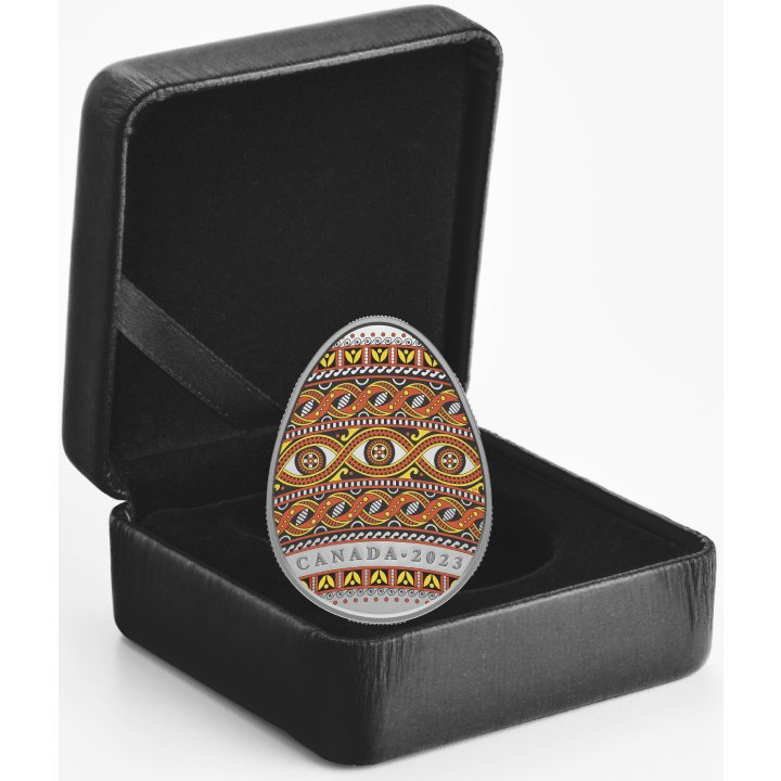 Canada: Pysanka coloured Silver Coin 2023 Proof