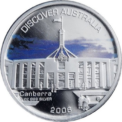 Fedezze fel Ausztráliát: Canberra 1 uncia ezüst 2006 Proof