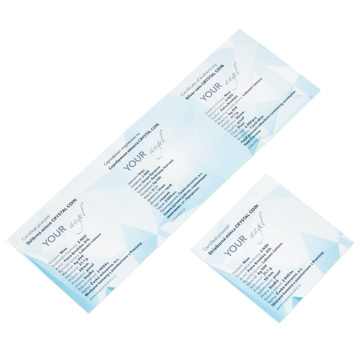 Niue: Crystal Coin - Angel $2 Argento 2023 Proof