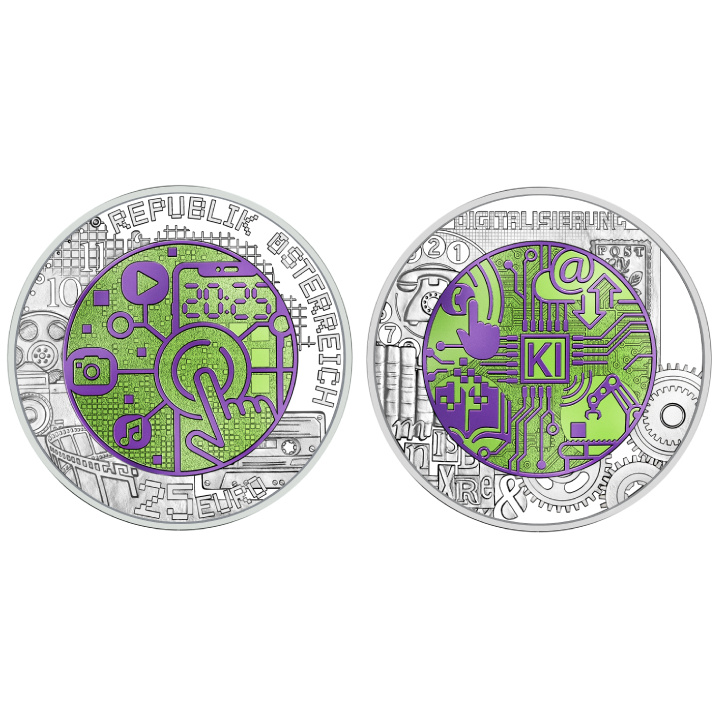 Serie Niobium: Digitalización coloreada 25 euros plata 2025