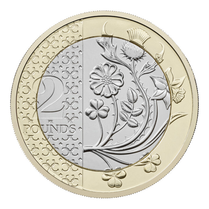 Lote de 8 monedas de cobre Reino Unido Definitive 2025