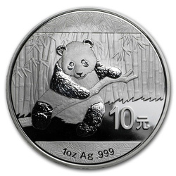 Chińska Panda 1 uncja Srebra 2014