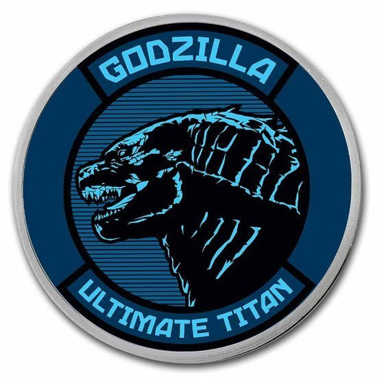 Niue: Godzilla colorato 1 oncia d'argento 2021
