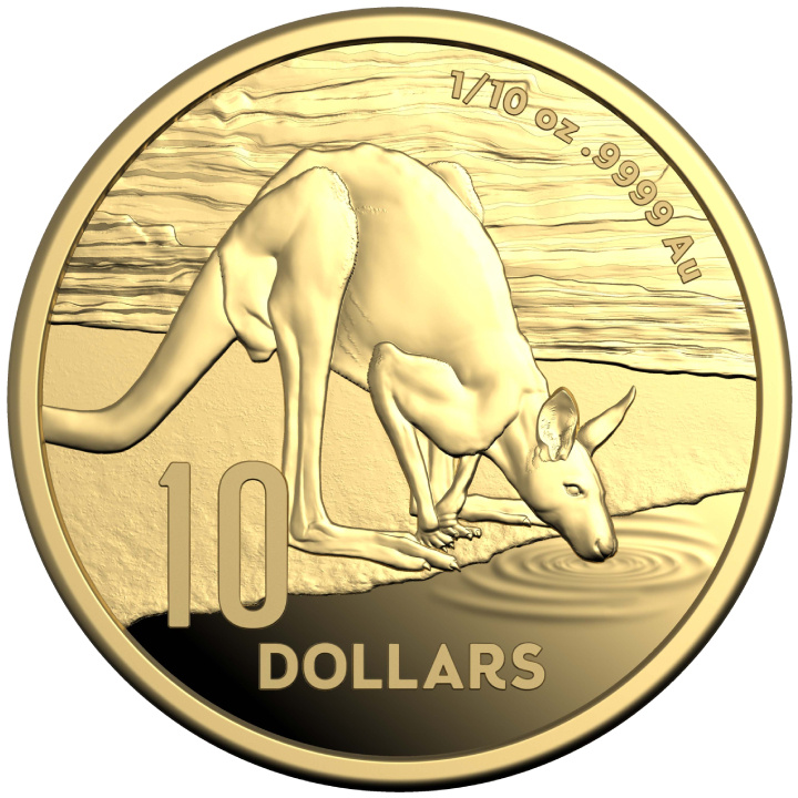 RAM: Kenguru – Sivatagi élet 1/10 uncia arany 2024 Proof