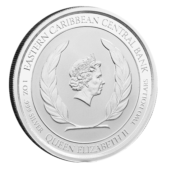 Grenada: Coat of Arms kolorowana 1 uncja Srebra 2021