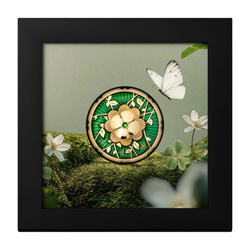 Islas Cook: Evergreen – Trébol dorado 1 oz Plata 2025 Crystal Proof