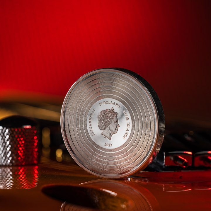 Islas Cook: Iron Maiden - Piece of Mind kolorowany 2 uncje Srebra 2023 Proof Ultra High Relief