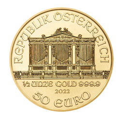 Filarmónica de Viena 1/2 oz Oro 2022