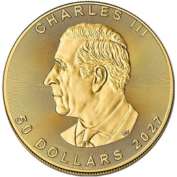 Pièce d’or Maple Leaf canadienne 1 once d’or 2027