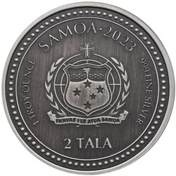 Samoa: Seahorse 1 oz Silver 2023 Antiqued Coin