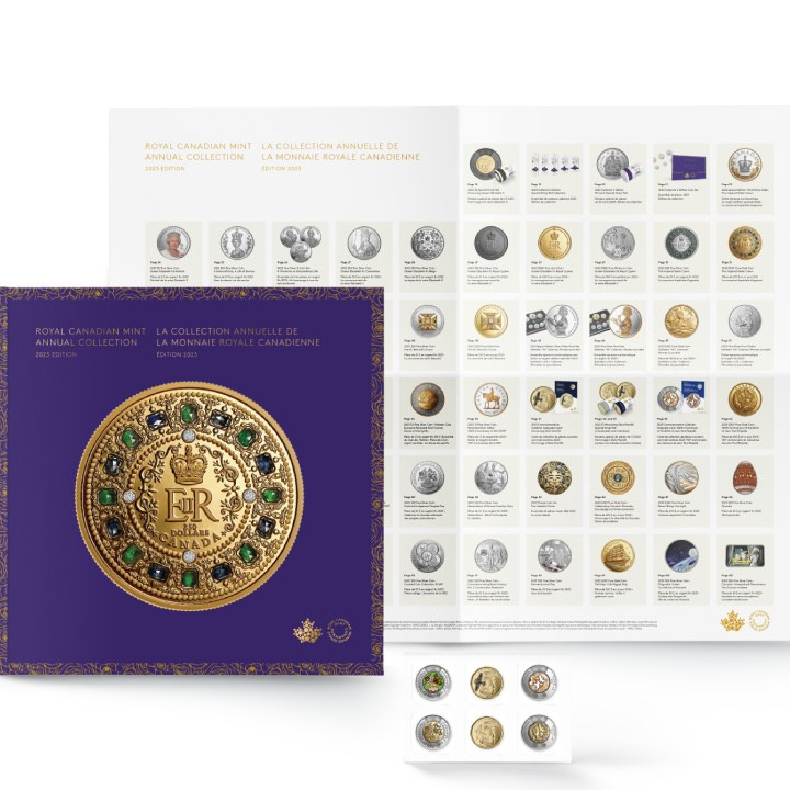Set Canada: Libro della collezione annuale con edizione speciale 7 monete 2023