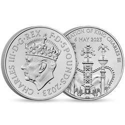 Încoronarea Majestății Sale Regele Charles al III-lea £5 Cupronichel 2023