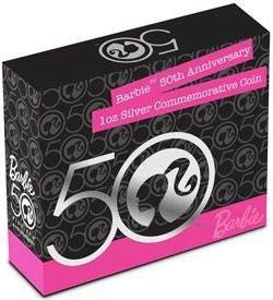50. výročí existence Barbie 1 unce stříbra 2009 Proof
