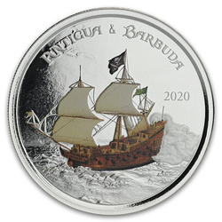Antigua & Barbuda: Rum Runner colored 1 oz Silver 2020 Proof