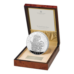 Les bêtes royales Tudor : Le yale de Beaufort 1000 grammes d'argent 2023 Proof