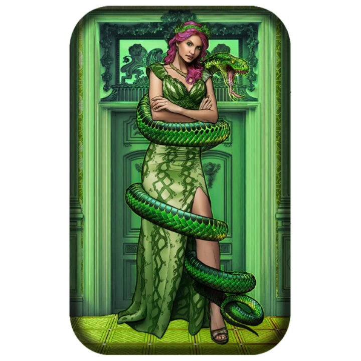 Lingot Asturmint : Les sept péchés capitaux - Envie coloré 2 onces d'argent 2024 Finition antique