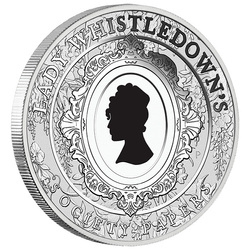 Tuvalu: Bridgerton – Lady Whistledown, coloreada, 1 onza de plata, 2026, Proof