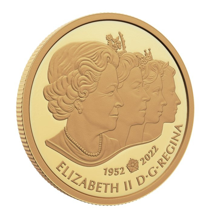 Canada: Il monogramma reale della regina Elisabetta II $200 Oro 2022 Proof