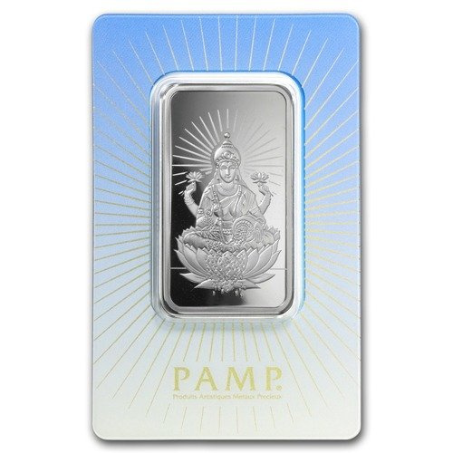 1 oz Bar Silver PAMP Suisse Religious Series (Lakshmi)