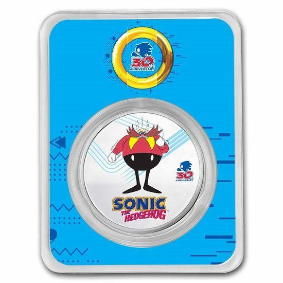 Niue: Dr. Eggman kolorowany 1 uncja Srebra 2021