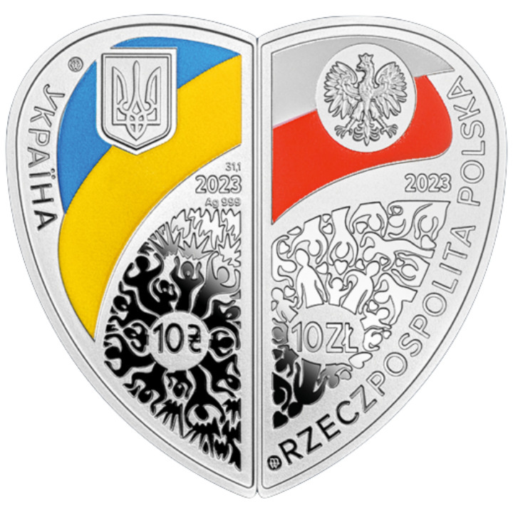 L'amitié et la fraternité sont la plus grande richesse - Ensemble de 2 pièces colorées Argent 2023 Proof