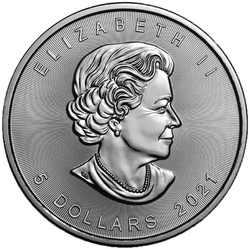 Canada: On the Trails of Wildlife - Maple Leaf "Moose" coloured 1 oz Silber 2021 Coin