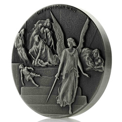 Niue : Biblical - The Firstborn Slain 2 onces d'argent 2019 Proof Antiqued Coin
