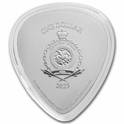 Niue: Aerosmith 50. rocznica 10 gramów Srebra 2023 Guitar Pick