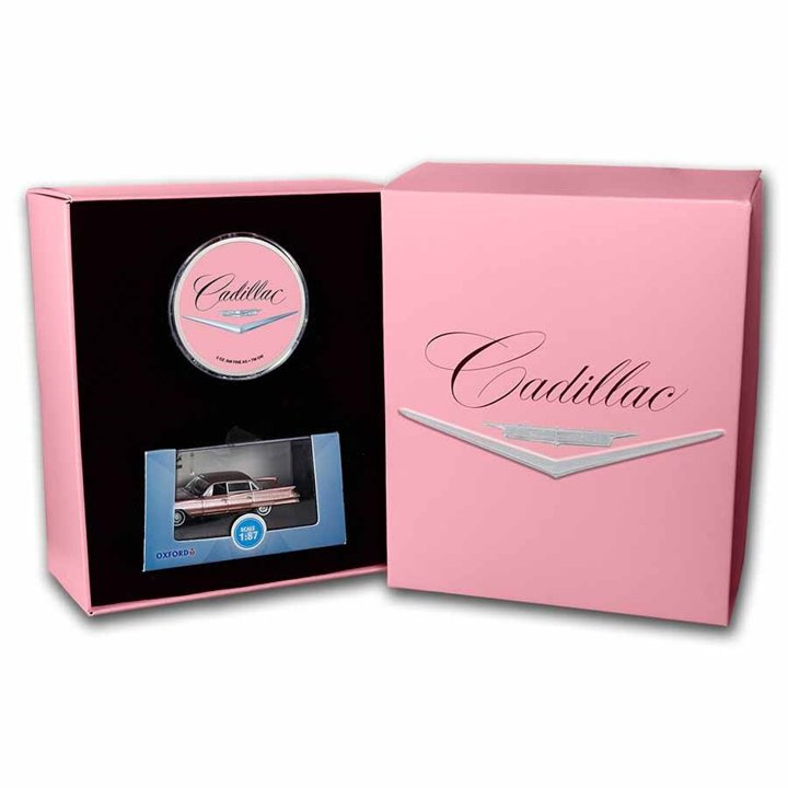Cadillac Sedan Deville set coloreado 2 oz Plata