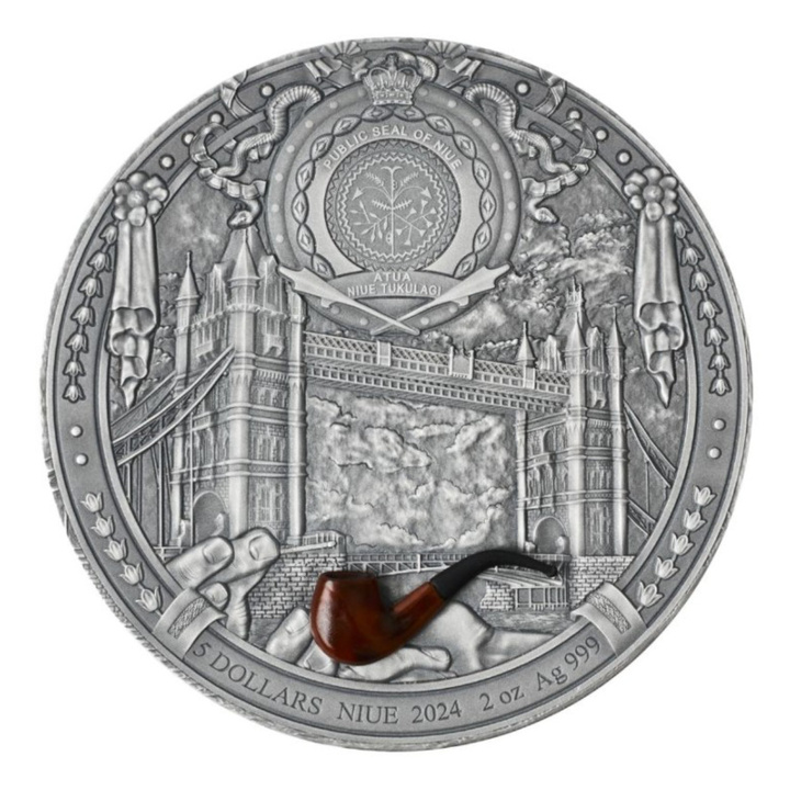 Niue: Sherlock Holmes - Il segno dei quattro 5$ 2 once d'argento 2024