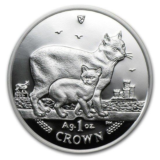 Isle of man Seria koty: Manx 1 Uncja Srebra 2012 Proof