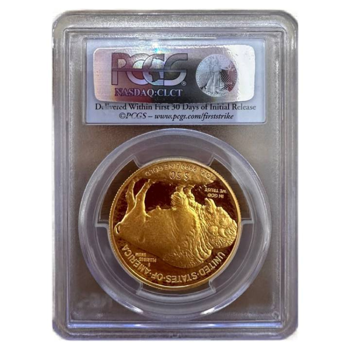 Amerikai Bivaly 1 uncia arany 2014-W PCGS PR70 DCAM First Strike