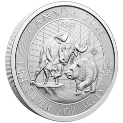 Canadá: Bull and Bear 2 oz Plata 2025