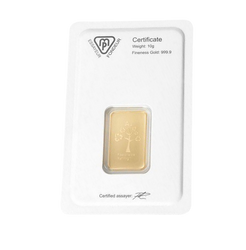 Gold Bar Metalor 10 gram LBMA GD Refiner