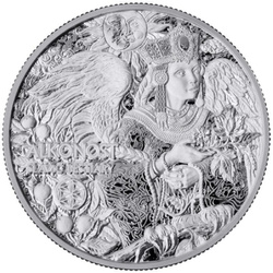 Camerún: Bestiario Eslavo - Alkonost 2 oz Plata 2024 Proof