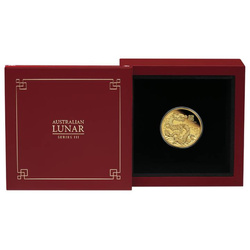 Perth Mint: Lunar III - Anno del Drago 1/4 oncia d'oro 2024 Proof
