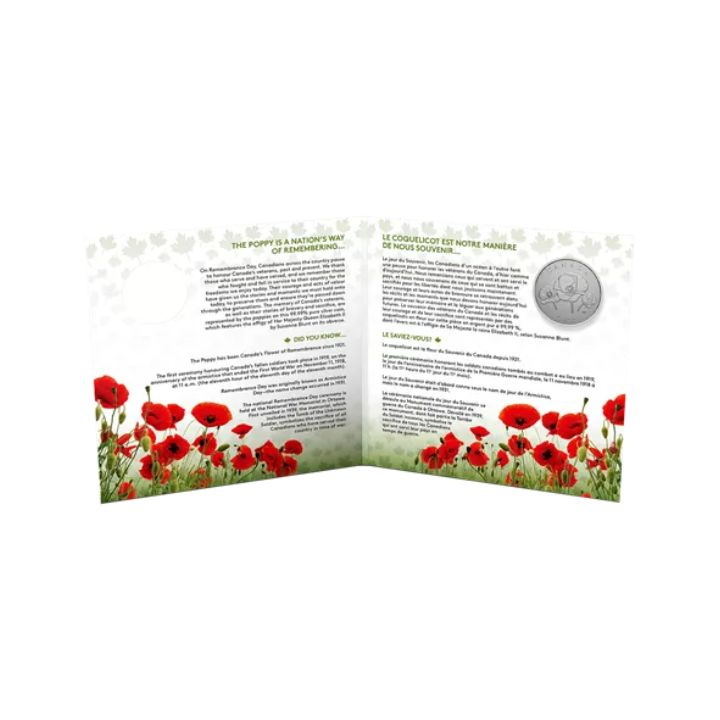 Canada: Moments to Hold: Remembrance Day 1/4 oncia d'argento 2022 Specimen