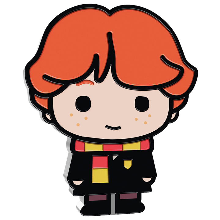 Niue : Harry Potter – Ron Weasley, pièce Chibi colorisée de 1 once d’argent, 2020, Proof.