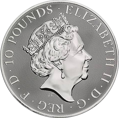 San Jorge y el Dragón 10 oz Plata 2019