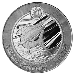 Cayman Islands: Marlin 1 oz Silber 2025 Prooflike