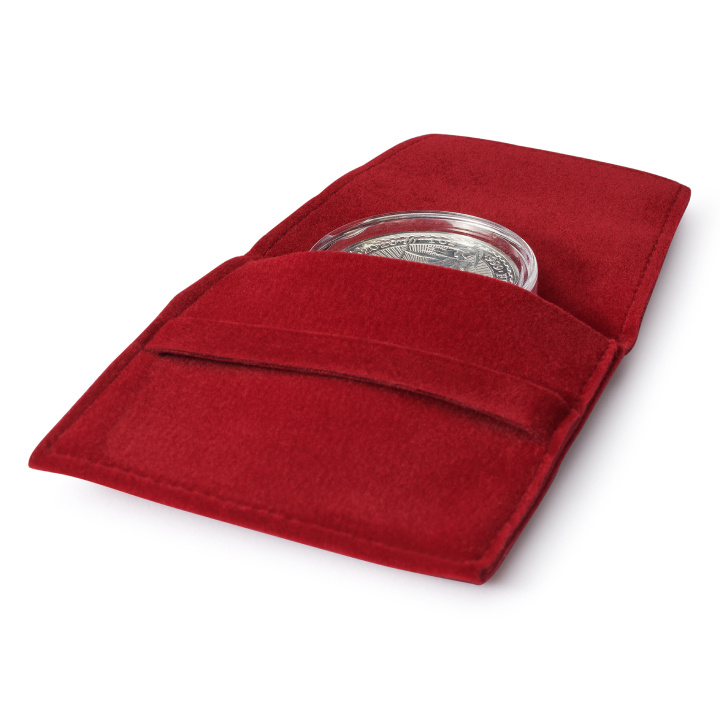 Leuchtturm - Custodia per 1 moneta (rossa)