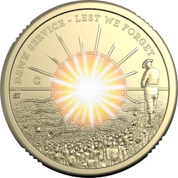 Aluminium Bronze Coin Dawn Service Colored $2 2026 'C' Mintmark
