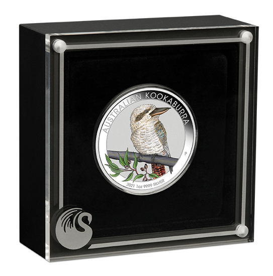 Feria Mundial del Dinero de Berlín 2021: Kookaburra 1 oz Plata 2021 Coloured